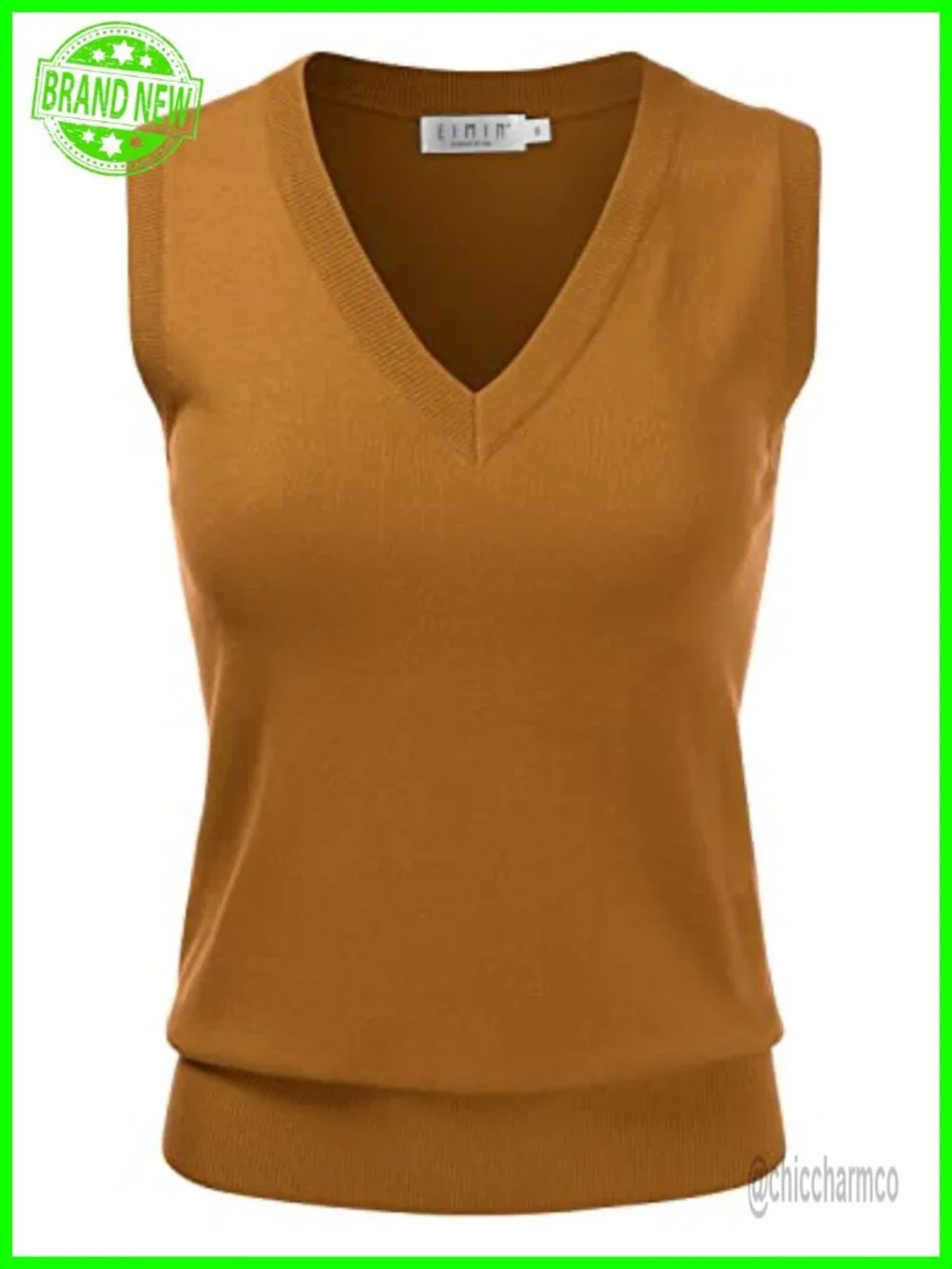 V-Neck Sleeveless Stretch Pullover Sweater Vest - Viscose Blend